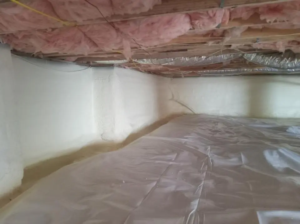 Crawl space encapsulation with closed-cell spray foam for Attic Insulation in Newman