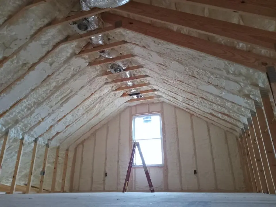 Spray foam roofing application for Crawl Space Insulation project in Newman